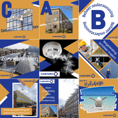Portfolio Cabvuro B.V. Social media template Cabvuro ontworpen door De Virtuele Duizendpoot